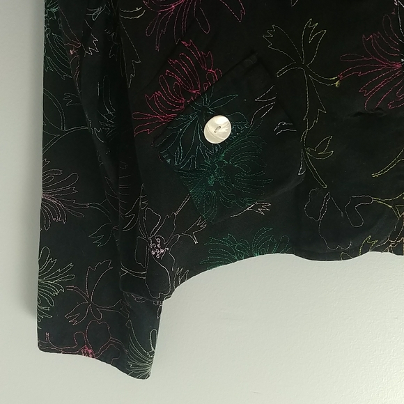 Alex Kim Colorful Button Down Jacket With Shell Buttons - Picture 3 of 10